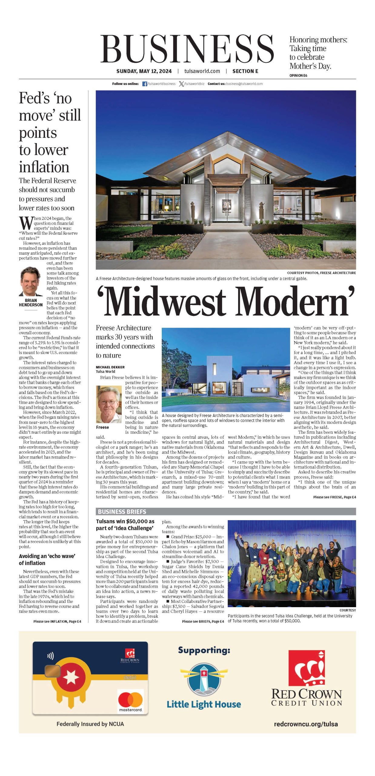 Midwest Modern – Freese Architecture marks 30 yeas with intended connections to nature Cover Photo